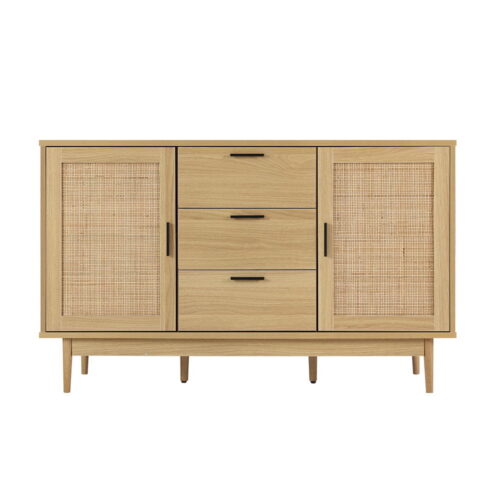 Artiss Rattan Buffet Sideboard - BRIONY Oak - Image 5