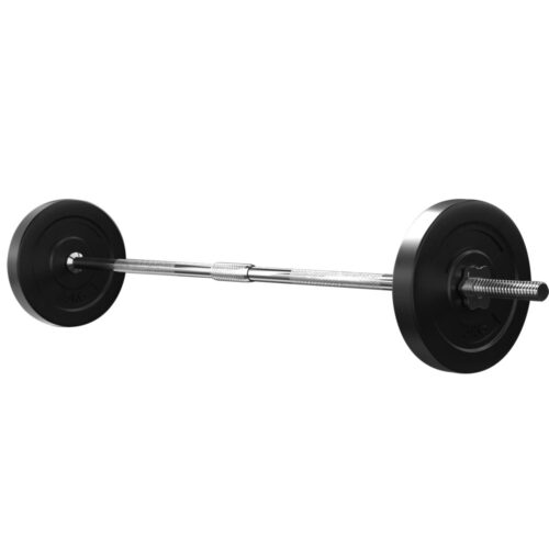 Everfit 18kg Barbell Set Weight Plates Bar Lifting Bench 168cm - Image 2