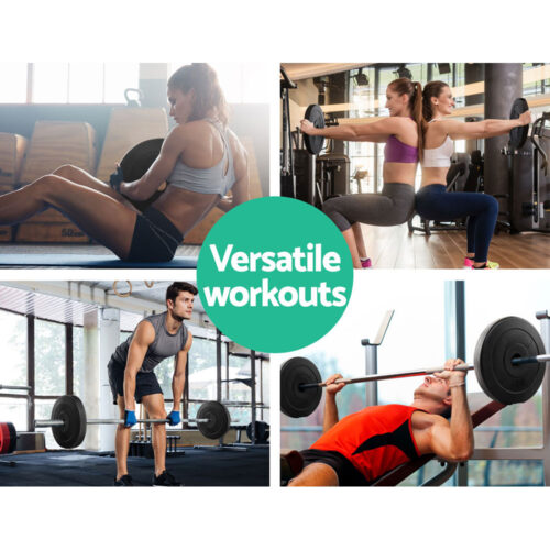 Everfit Weight Plates Standard 2X 10kg Barbell Plate Weight Lifting - Image 5