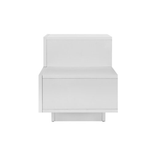 Artiss Bedside Tables LED 2 Drawers - REMI White - Image 4