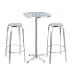 Gardeon 3-Piece Outdoor Bar Set Bistro Table Stools Adjustable Round Cafe