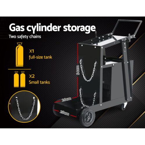 Giantz Welding Trolley Cart 4 Drawer MIG TIG ARC Welder Plasma Cutter - Image 5