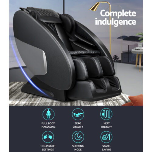 Livemor Massage Chair Electric Recliner Massager Black Ellmue - Image 5