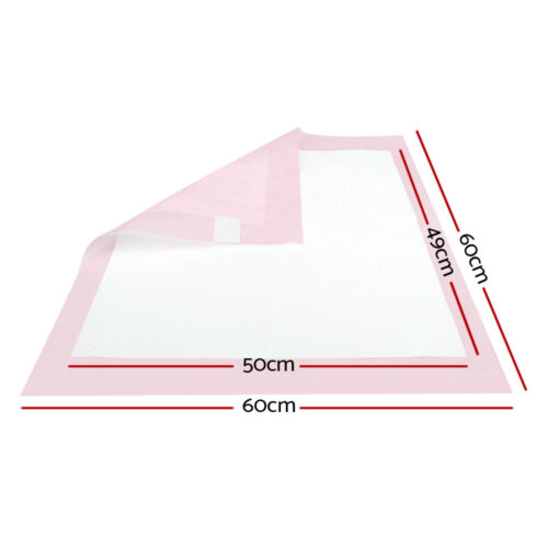 i.Pet Pet Training Pads 400pcs 60x60cm Puppy Dog Toilet Pee Indoor Super Absorbent Pink - Image 3