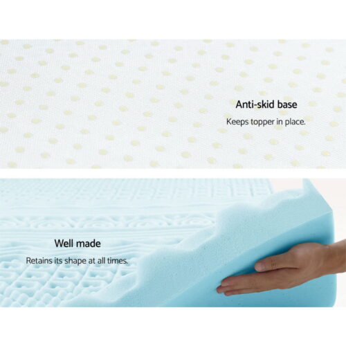 Giselle Bedding Memory Foam Mattress Topper 11-Zone 8cm King - Image 8