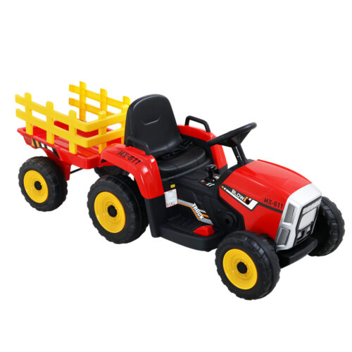 Rigo Kids Electric Ride On Car Tractor Toy Cars 12V Red - Image 4