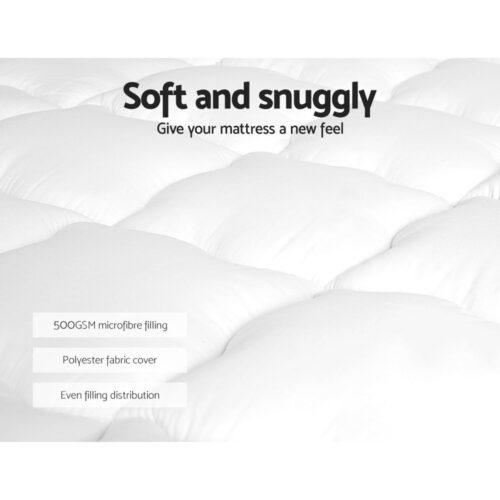 Giselle Bedding Mattress Topper Pillowtop - King Single - Image 5
