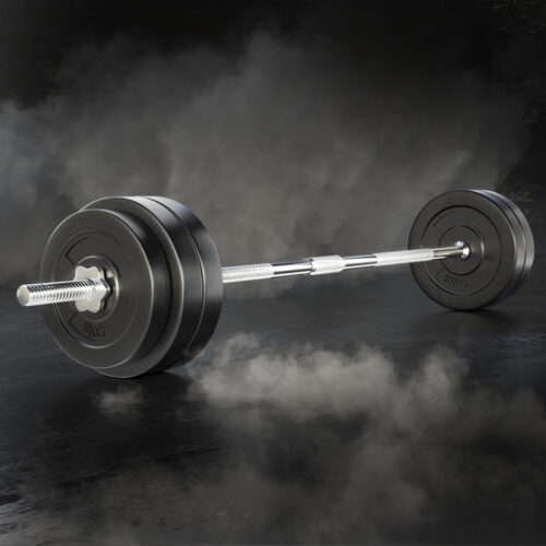 Everfit 58kg Barbell Set Weight Plates Bar Lifting Bench 168cm - Image 6