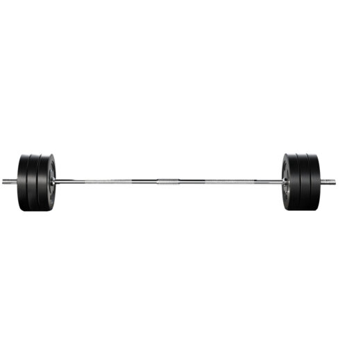 Everfit 68kg Barbell Set Weight Plates Bar Lifting Bench 168cm - Image 2