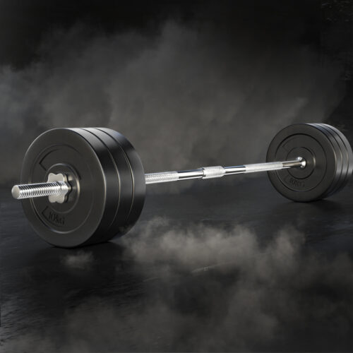 Everfit 68kg Barbell Set Weight Plates Bar Lifting Bench 168cm - Image 6
