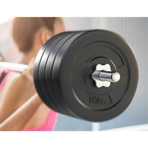 Everfit 88kg Barbell Set Weight Plates Bar Lifting Bench 168cm - Image 3
