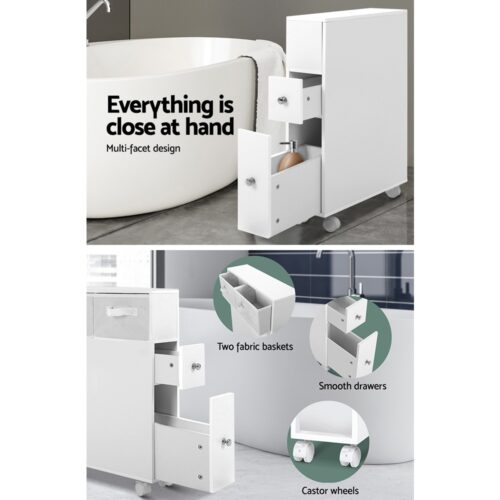 Artiss Bathroom Cabinet Storage Toilet Organiser - Image 4