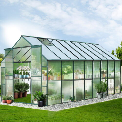 Green Fingers Greenhouse 5.1x2.44x2.1M Aluminium Polycarbonate Green House Garden Shed - Image 7
