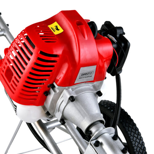 Giantz 62cc Petrol Brush Cutter Whipper Saw Trimmer 2 Stroke 3-in-1 Wheel - Image 3