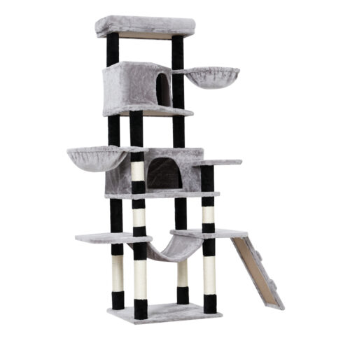 i.Pet Cat Tree 161cm Tower Scratching Post Scratcher Wood Condo House Play Bed - Image 3