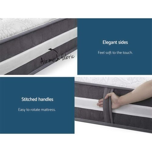 Giselle Bedding 30cm Mattress Pocket Spring King Single - Image 5