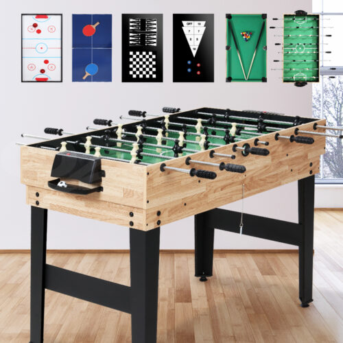 10-in-1 Games Table Soccer Foosball Pool Table Tennis Air Hockey Chess Cards - Image 7
