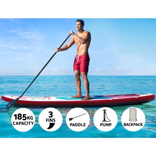 Weisshorn Stand Up Paddle Board 11ft Inflatable SUP Surfboard Paddleboard Kayak Surf Pink - Image 5