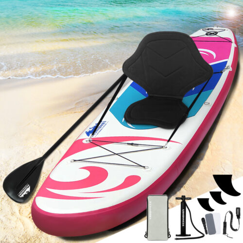 Weisshorn Stand Up Paddle Board 11ft Inflatable SUP Surfboard Paddleboard Kayak Surf Pink - Image 9