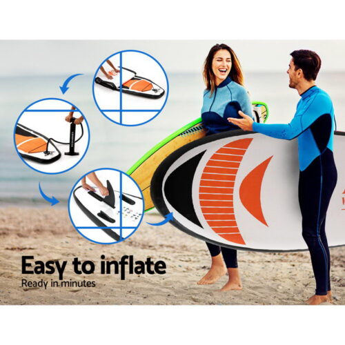 Weisshorn Stand Up Paddle Board 11ft Inflatable SUP Surfboard Paddleboard Kayak Surf Red - Image 7