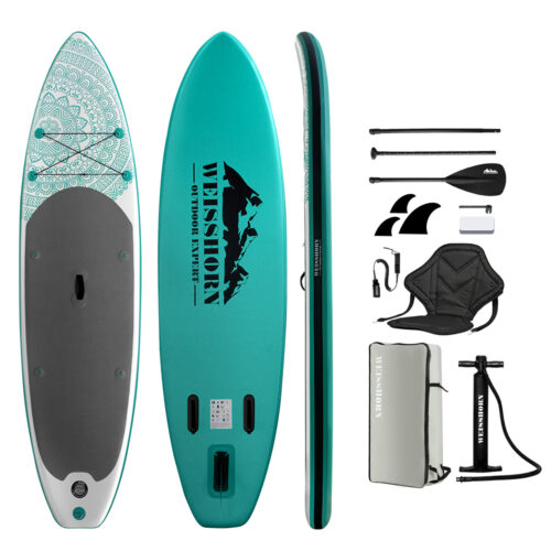 Weisshorn Stand Up Paddle Board 10.6ft Inflatable SUP Surfboard Paddleboard Kayak Surf Green - Image 4