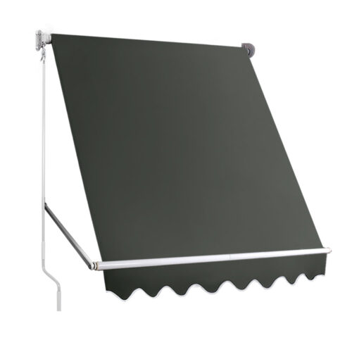 Instahut Window Fixed Pivot Arm Awning Outdoor Blinds Retractable Canopy1.8X2.1M - Image 2