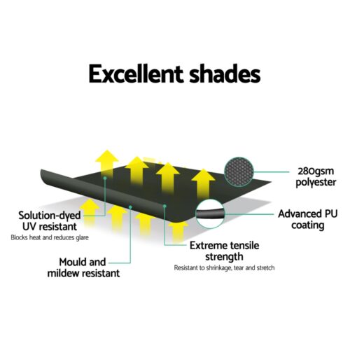 Instahut Window Fixed Pivot Arm Awning Outdoor Blinds Retractable Canopy1.8X2.1M - Image 7