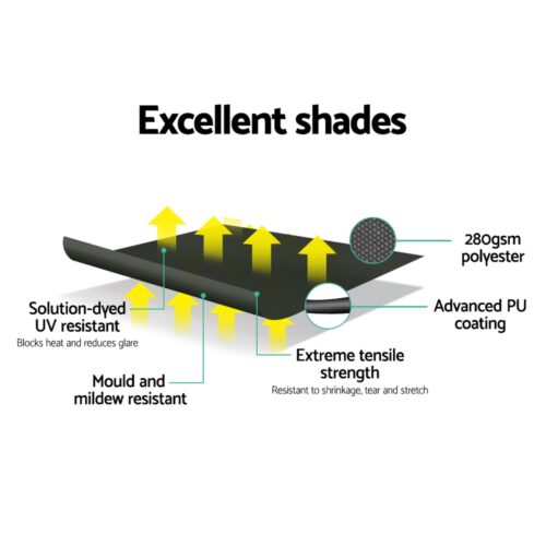 Instahut Window Fixed Pivot Arm Awning Outdoor Blinds Retractable Canopy3.1X2.1M - Image 7