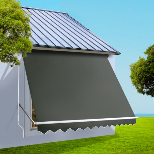 Instahut Window Fixed Pivot Arm Awning Outdoor Blinds Retractable Canopy3.1X2.1M - Image 9