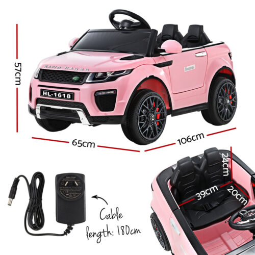 Rigo Kids Electric Ride On Car Range Rover-inspired Toy Cars Remote 12V Pink - Image 3