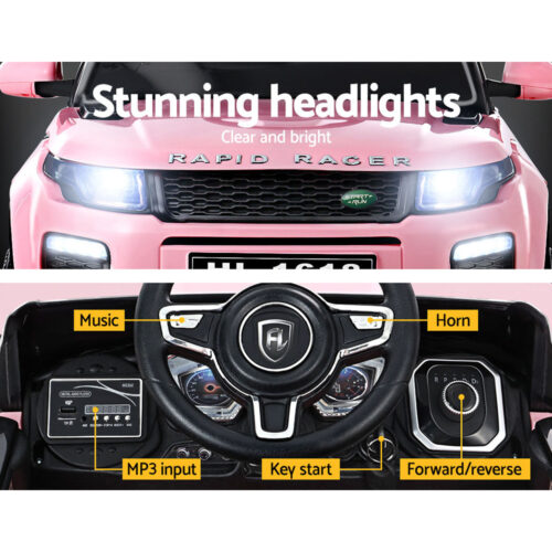 Rigo Kids Electric Ride On Car Range Rover-inspired Toy Cars Remote 12V Pink - Image 6