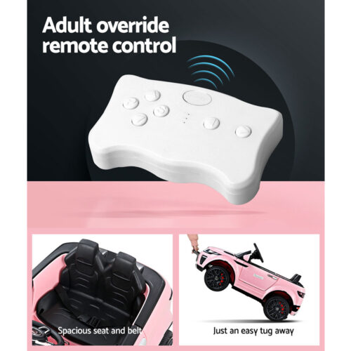 Rigo Kids Electric Ride On Car Range Rover-inspired Toy Cars Remote 12V Pink - Image 8