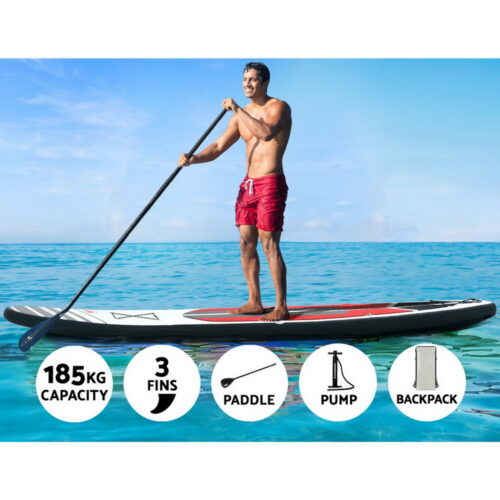 Weisshorn Stand Up Paddle Board 11ft Inflatable SUP Surfboard Paddleboard Kayak Surf Black - Image 5