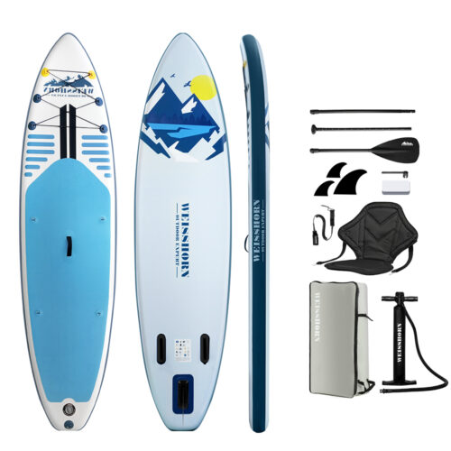 Weisshorn Stand Up Paddle Board 10.6ft Inflatable SUP Surfboard Paddleboard Kayak Surf Blue - Image 4