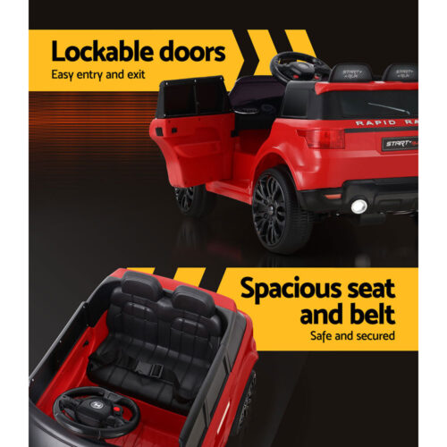 Rigo Kids Electric Ride On Car SUV Range Rover-inspired Cars Remote 12V Red - Image 8