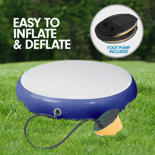 Powertrain 1m Air Track Spot Round Inflatable Tumbling Mat  Dark Blue - Image 7