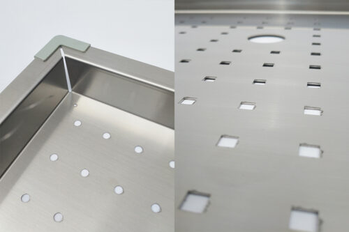 Stainless Steel Sink Colander 430 x 430mm Drainer Draining Tray Strainer Laundry - Image 5