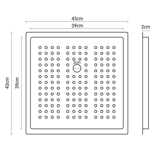 Stainless Steel Sink Colander 430 x 430mm Drainer Draining Tray Strainer Laundry - Image 7