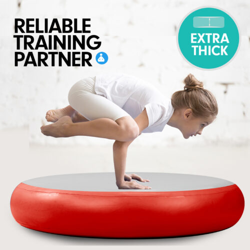 Powertrain 1m Air Track Spot Round Inflatable Tumbling Mat  Red - Image 3