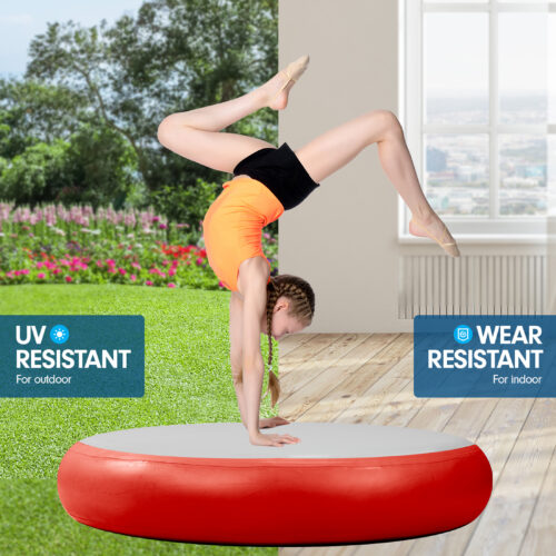 Powertrain 1m Air Track Spot Round Inflatable Tumbling Mat  Red - Image 6