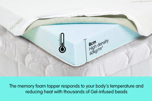 Cool GEL Memory Foam Mattress Topper  King Single - Image 5