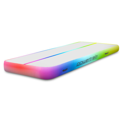 Powertrain 3m x 1m Air Track Inflatable Gymnastics Mat  Rainbow