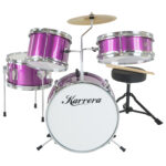 Karrera Childrens 4pc Drum Kit  Purple