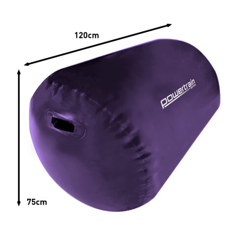 Powertrain Inflatable Air Barrel Exercise Roller 120cm x 75cm  Purple - Image 8