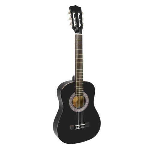 Karrera 34in Acoustic Childrens Wooden Guitar  Black