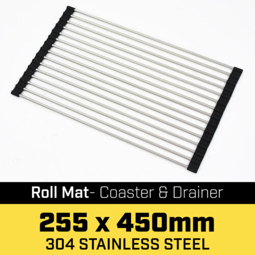 Stainless Steel Kitchen Sink Roller Mat  255 x 450mm - Image 3