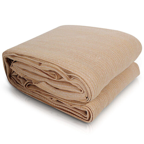Instahut Shade Sail 2x4m Rectangle 185GSM 95% Sand Shade Cloth - Image 2