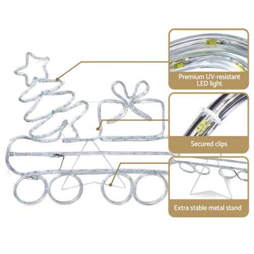 2.1M Christmas Lights 631 LED Train Motif Light Decorations Jingle Jollys - Image 5