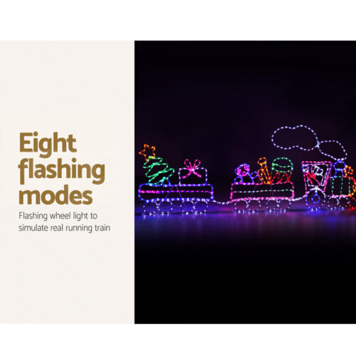 2.1M Christmas Lights 631 LED Train Motif Light Decorations Jingle Jollys - Image 7