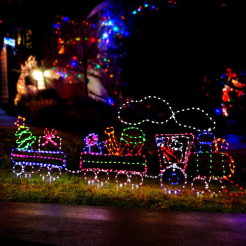 2.1M Christmas Lights 631 LED Train Motif Light Decorations Jingle Jollys - Image 9